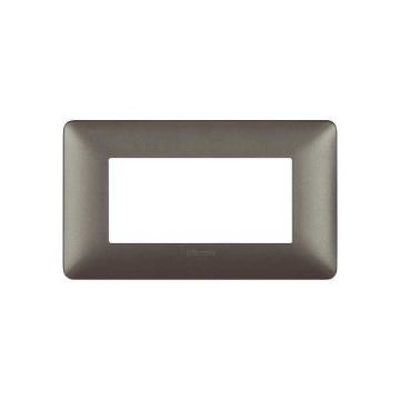 Placca 4 moduli AM4804MIR - colore iron - serie MATIX Bticino