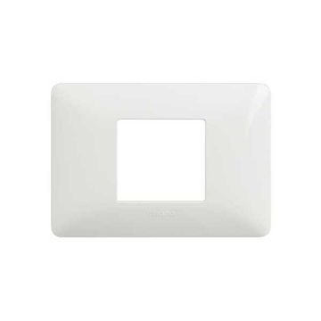 Placca 2 moduli centrati AM4819BBN - colore bianco - serie MATIX Bticino