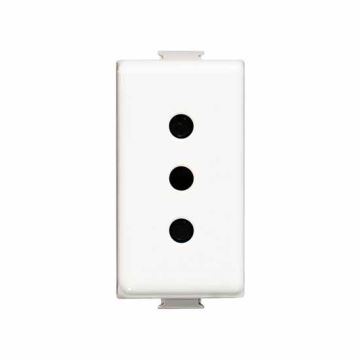 Presa standard Italia 2P+T 10A 250V AC - colore bianco Bticino Matix AM5113