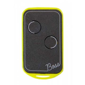 Trasmettitore 2 canali codice fisso quarzo 30.900 Mhz autoapprendente automazione cancelli Nologo BOSS-QC2-Y - Giallo