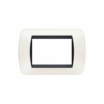 Placca Living International 3 moduli - Bianco L4803PB