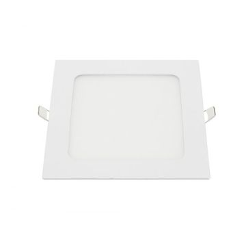 Pannello led 12w quadrato da incasso bianco freddo 6000k + driver