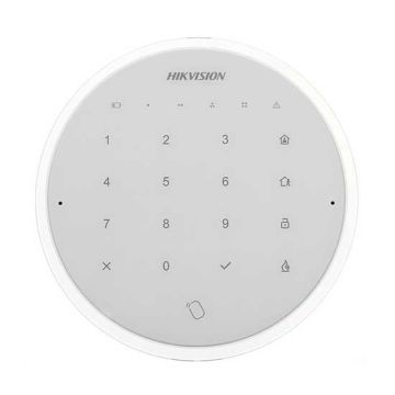 Pyronix Hikvision DS-PKA-WLM-868 Tastiera touch 868MHz allarme Wireless Keypad Hikvision AXIOM Hub Lettore MIFARE corpo bianco