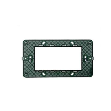 ETTROIT EV0204 supporto 4 posti compatibile vimar plana per cassetta 4m