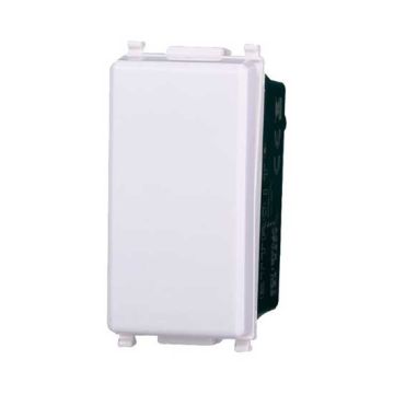 Pulsante unipolare 1P 10A compatibile Vimar Plana colore bianco Ettroit EV1001