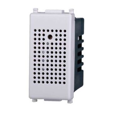 Interruttore con sensore di rilevamento acustico compatibile Vimar Plana colore bianco Ettroit EV1701