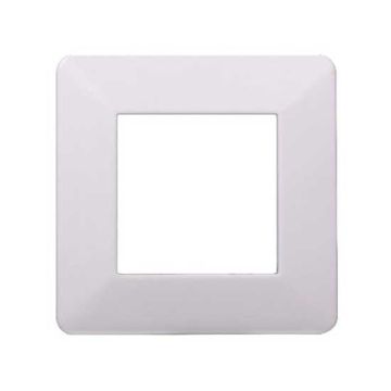 Placca compatibile Vimar Plana 2 moduli plastica colore bianco Ettroit EV83201