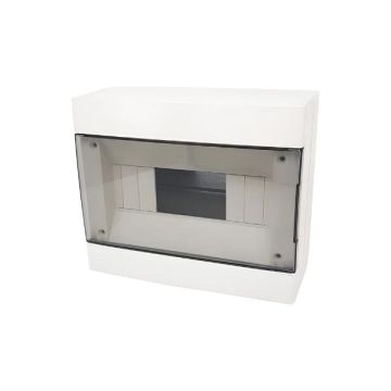 Centralino da parete 8 moduli bianco con portello fumè 210x180x100mm IP40 FAEG - FG14408B