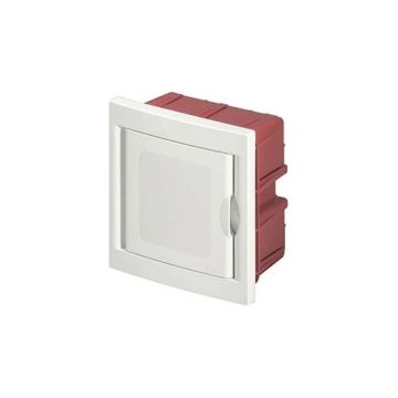 Centralino da incasso 4 moduli con cornice bianca e portello bianco 160x170x75mm IP40 FAEG - FG14604