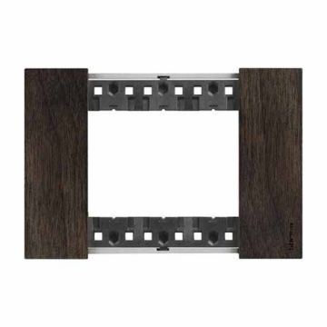 Placca Bticino Living Now 3 Moduli colore legno noce KA4803LG