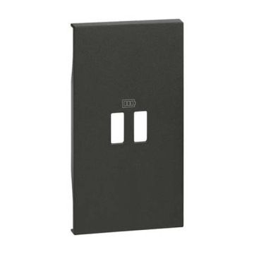 Cover Bticino Living Now per Caricatore USB 2 moduli Nero KG12C