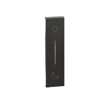 Cover BTicino Living Now illuminabile simbolo notte/giorno per comando scenario wireless 1 modulo - nero KG41