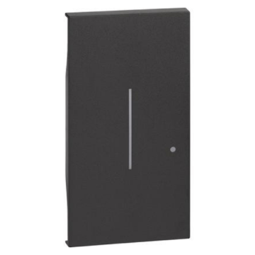 Cover illuminabile BTicino Living Now per comando luci wireless 2 moduli - nero  KG42M2