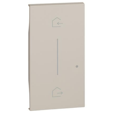 Cover Bticino Living Now illuminabile con simbolo entra/esci per comando scenario wireless 2 moduli - sabbia  KM40M2