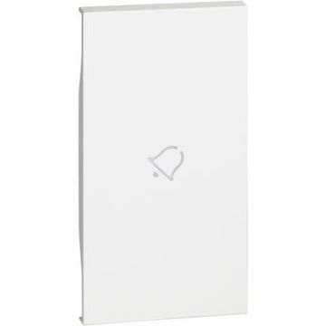 Cover illuminabile BTicino Living Now con simbolo campanello 2 moduli - bianco KW01M2D