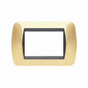 Placca Living International 3 moduli - Oro Vero L4803OR