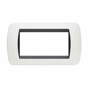 Placca Living International 4 moduli - Bianco L4804PB