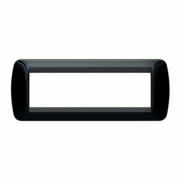 Placca Living International 7 moduli - Nero Solid L4807NR