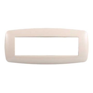 Placca compatibile Bticino Livinglight 7 moduli plastica slim colore sabbia
