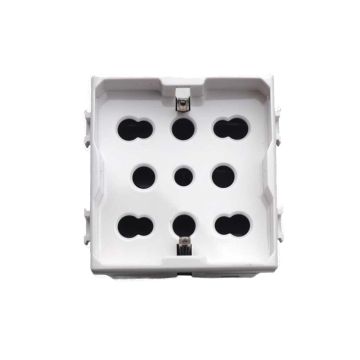 ETTROIT EV3503 tre prese in una - modulo presa universale multistandard 1 schuko + 2 bipasso compatibile Vimar plana