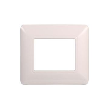 Placca compatibile Bticino Matix 2 moduli plastica colore bianco