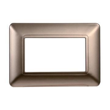 Placca compatibile Bticino Matix 3 moduli plastica colore bronzo