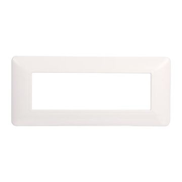 Placca compatibile Bticino Matix 6 moduli plastica colore bianco