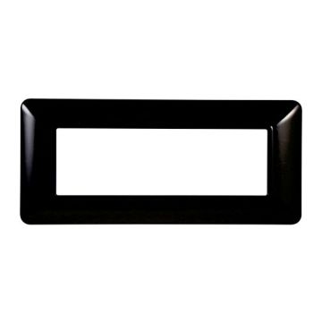 Placca compatibile Bticino Matix 6 moduli plastica colore nero