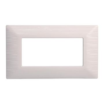 Placche compatibili Bticino Matix 4 moduli colore bianco satinato