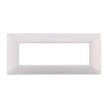 Placca compatibile Bticino Matix 6 moduli plastica colore bianco satinato