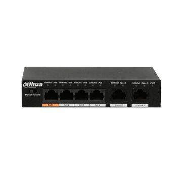 Dahua PFS3006-4ET-60 Switch di rete Dahua 3 Porte PoE + 1 Porta Hi-PoE + 2 Porte 10/100Mbps 60W