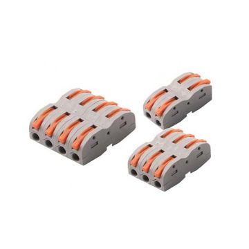 Morsetti ultra rapidi a leva in-out 0,5-4mm² modulari e componibili Box 50pcs Raytech RAYBLOCK