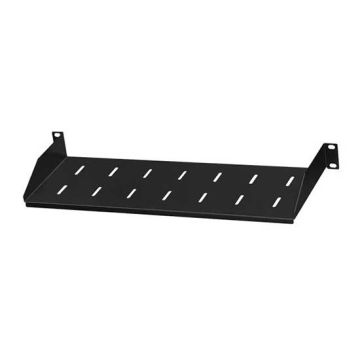 Scaffale fisso 170mm 1U per armadio Rack 19" Nero RAL9005 fornito di viti di montaggio