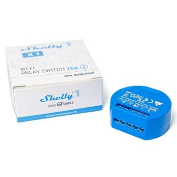 Shelly 1 V3 Interruttore relè smart wireless contatto pulito controllo remoto Automazioni & Gestione Luci compatibile Alexa o Google Home