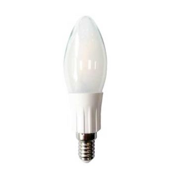 Lampadina candela e14 3w filamento vetro smerigliato bianco caldo 2800k