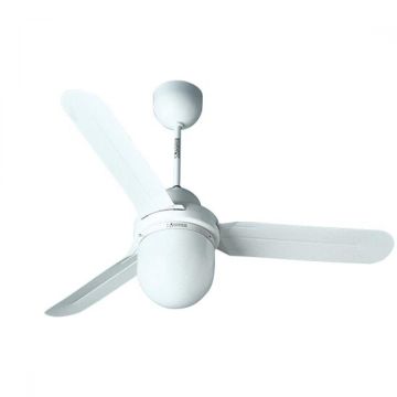 Ventilatore da soffitto con luce 1xE27 Vortice Nordik 1S/L 160/60" Senza GR.COM. Bianco - sku 61401