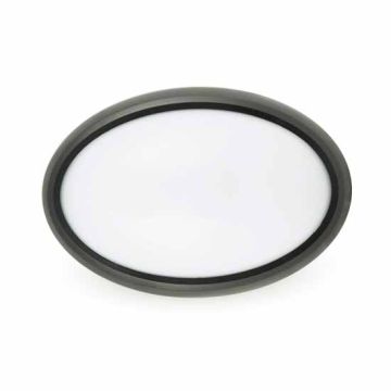 Lampada LED 12W Tutta Ovale esterno IP66 110° 840L Mod. VT- 8010 SKU 1269 - bianco freddo 6400K - Nero