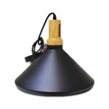 Lampadario in Metallo 1MT E27 Elegant Stylish Ф350mm - Mod. VT-7535 SKU 3764 - Legno Nero