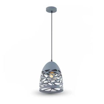 Lampadario Portalampada 1MT E27 Elegant Ф200mm  Mod VT-7200 - SKU 3822 - Metallo Grigio