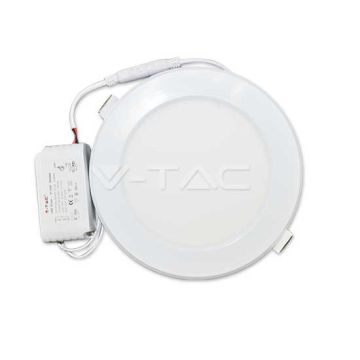 Pannello LED da incasso tondo 12W + Driver VT-1209 SKU 4880 bianco freddo 6000K