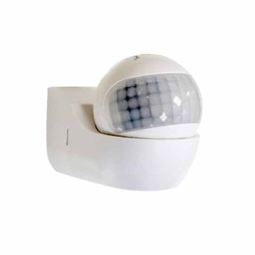 V-TAC VT-8028 sensore di movimento infrarossi PIR 180° Testa orientabile colore bianco sku 5088