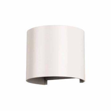 V-TAC VT-756 Lampada LED 6W applique parete semicerchio fascio regolabile bianco satinato luce bianco Naturale 4000K IP65 sku 7091