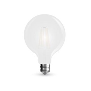 V-Tac VT-2067 Lampadina Bulbo G125 filamento Vetro Smerigliato 7W E27 - 7189 Bianco caldo 2700k