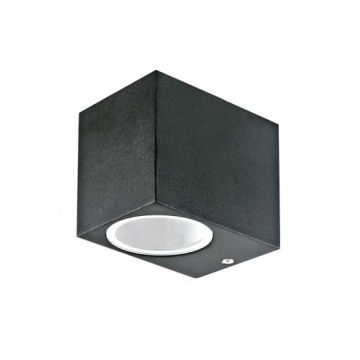 Portalampada Wall Light Alluminio satinato Nero 1xGU10 Mod. VT-7651 - SKU 7510 - Quadrato